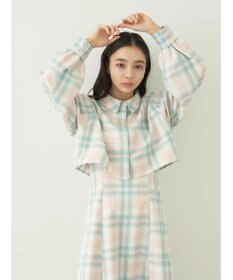 earth music&ecology ＣＨＥＣＫショートシャツジャケット