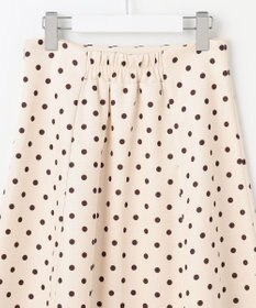 Feroux 【洗える】パールボタン付きフレア スカート