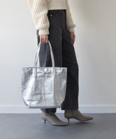 INTER-CHAUSSURES 【ANDREA CARDONE ITALI】メタリックレザートートバッグ