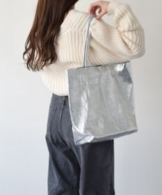 INTER-CHAUSSURES 【ANDREA CARDONE ITALI】メタリックレザートートバッグ