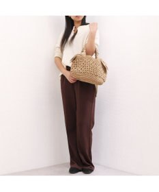 UNBILLION カシュカシュ cachecache / 下がりリボン柄編みトート