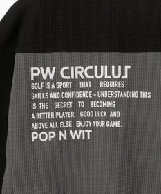 PW CIRCULUS 今が旬トップス！【ドライな肌触り / UV遮蔽率98.9% UVカット / ストレッチ】【MEN】ワッフルハーフジップトップス  ゴルフ
