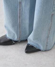 earth music&ecology 【セルフカット可】ワイドデニムパンツ