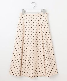 Feroux 【洗える】パールボタン付きフレア スカート