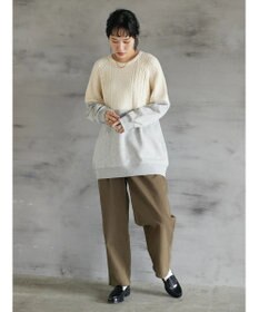 CRAFT STANDARD BOUTIQUE ニットドッキング裏毛プルオーバー