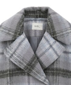 earth music&ecology チェックシャギーコート