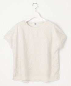 J.PRESS LADIES 【洗える】シアーエンブロイダリー カットソー