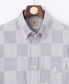 J.PRESS MEN 【クールマックス】サッカーパッチワーク シャツ