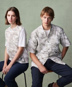 JOSEPH ABBOUD MOUNTAIN 【軽量/ストレッチ】メッシュサッカーカモ アウトドア シャツ