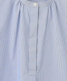 J.PRESS LADIES 【洗える・接触冷感・UVカット】エステネージュストライプ バンドカラーブラウス