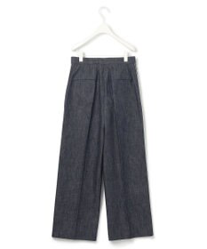 ICB L 【洗える】 コットンリアクティブデニム ワイドストレートパンツ