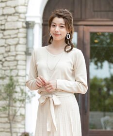 Tiaclasse L 【洗える】1枚で着映えするチェック柄編みニットワンピース