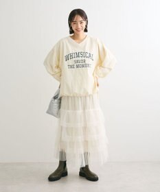 Green Parks ナイロンロゴＶネックプルオーバー