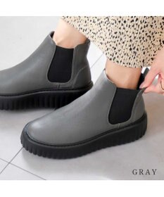 Pointer 日本製 本革厚底サイドゴアブーツ