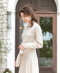 Tiaclasse L 【洗える】1枚で着映えするチェック柄編みニットワンピース