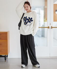 WEGO フラッフィーグラフィックBIGニットプルオーバー