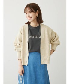 Green Parks スポンディシュ畦編みショート丈カーディガン