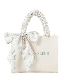 Maison de FLEUR スカーフ付きギャザーハンドル２Ｗａｙバッグ