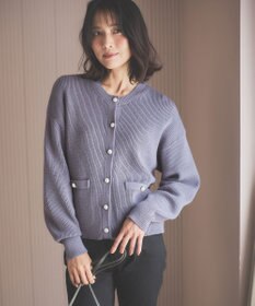 ANY 【手洗い可】パールカーディガン