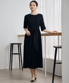 自由区 S シフォンプリーツ ワンピース [新色]ブラック