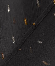 UNFILO ラメリンクルシフォン ブラウス