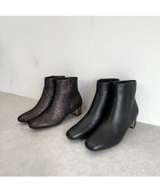 MODE ET JACOMO <MODE ET JACOMO>ストレッチレザースクエアトゥショートブーツ