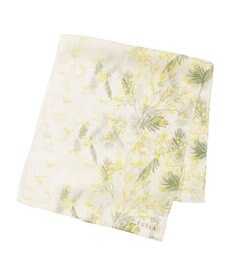 MOONBAT 【シルク100%】FURLA (フルラ) ミモザ シルクシフォンプリントスカーフ 150cm×35cm  手洗い可能