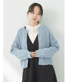 earth music&ecology 透かし柄ポケットカーディガン