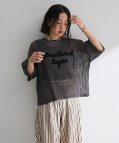 Green Parks テープロゴ透かしニットプルオーバーⅡ