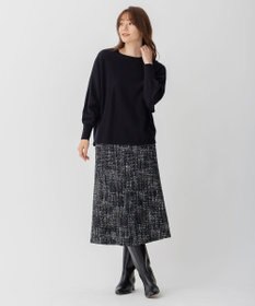 自由区 【洗える】ソフトウールハイゲージ ドルマンスリーブニット