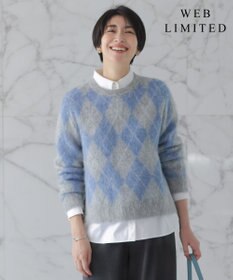J.PRESS LADIES L 【WEB限定】FLUFFY ARGYLE ニット