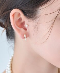 Phoebe 【金属アレルギー対応】2setラインパールイヤーカフ　ゴールド/ニッケルフリー