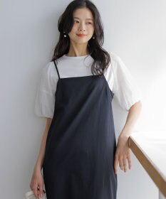 組曲 【WEB限定】コットンポンチ チュールコンビ カットソー ホワイト系