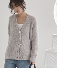 WEGO 【ANGIE VINTAGE】リボンヤーンVネックニットカーディガン