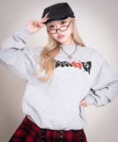 WEGO 【ユニセックス着用ITEM/MLサイズ展開】ハートモチーフプルオーバー