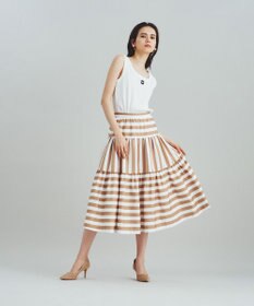 GRACE CONTINENTAL ボーダーコンビスカート