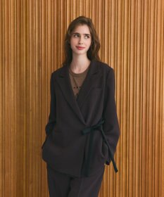 GRACE CONTINENTAL サテンボウ付テーラードジャケット