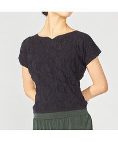 Chacott 【ノーソーイングニット】バレリーナネックコンパクトTシャツ