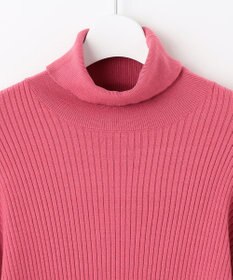 23区GOLF 袖コンシャスで華やかさを添えて◎【23Fondation/WOMEN】タートルネック カラーニット