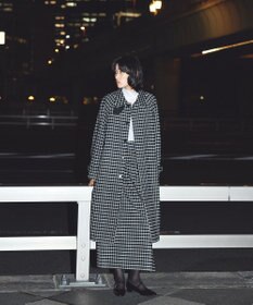 uncrave モールチェック ステンカラーコート