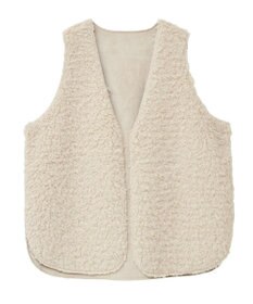 AMERICAN HOLIC 丈違いシープライクフェイクファーベスト