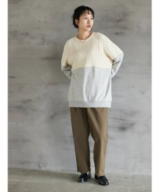 CRAFT STANDARD BOUTIQUE ニットドッキング裏毛プルオーバー