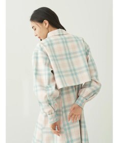 earth music&ecology ＣＨＥＣＫショートシャツジャケット