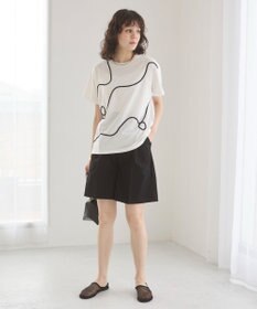 WEGO 【ANGIE VINTAGE】コード刺繍デザインTシャツ