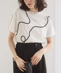 WEGO 【ANGIE VINTAGE】コード刺繍デザインTシャツ