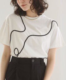 WEGO 【ANGIE VINTAGE】コード刺繍デザインTシャツ