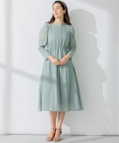 組曲 シャーリングライクシフォン ワンピース