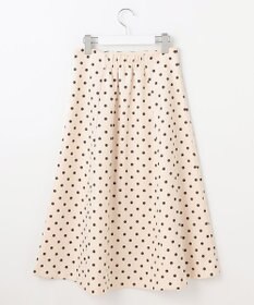 Feroux 【洗える】パールボタン付きフレア スカート