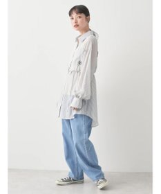 earth music&ecology ワンポイント刺繍ロングシャツ