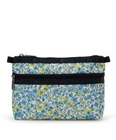 LeSportsac COSMETIC CLUTCH/タペストリーフラワーブルー